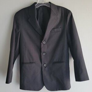 Dockers Pinstripe Youth Black Blazer Size 12 Reg